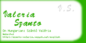 valeria szanto business card