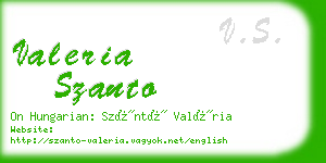 valeria szanto business card